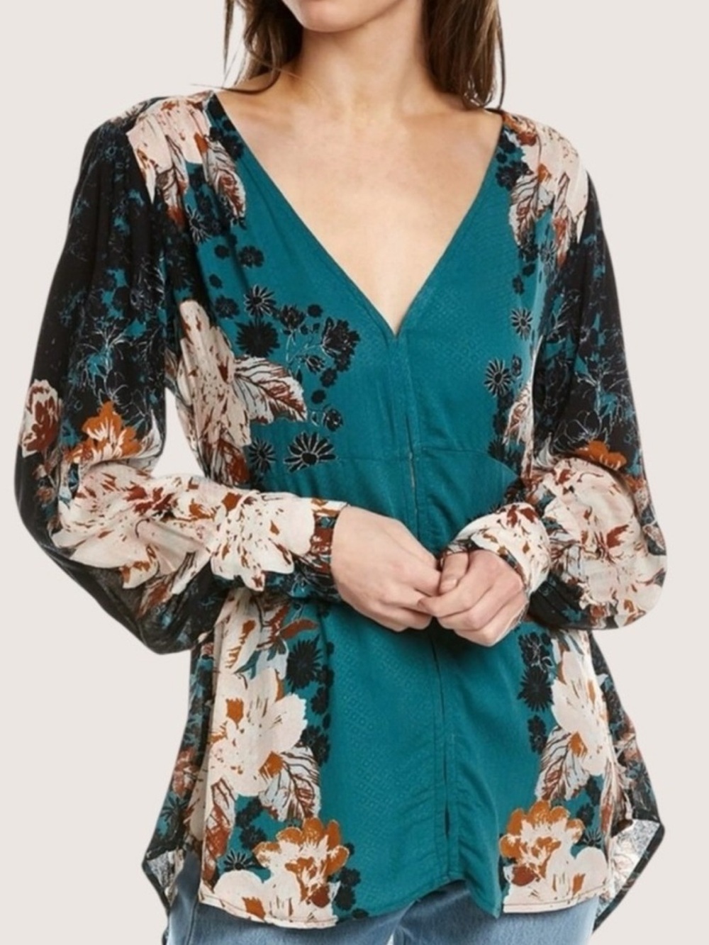 Free People Mikayla Floral Boho
Whimsigoth Cottage Tunic
Blouse XS